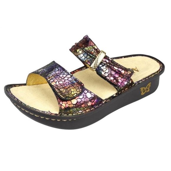 Alegria Karmen Rainbow Fun Double Strap Slide Comfort Sandals 8 - Picture 1 of 4